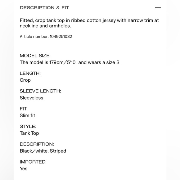 H&M Ribbed Crop Top - Picture 5 of 7